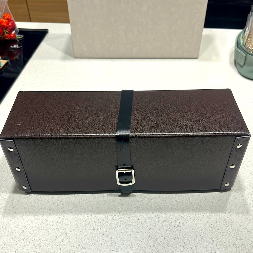 Stylish Brown and Black Bag with Sleek Design Empty Box from ALAIA